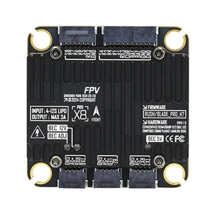 Controlador de vuelo RUSHFPV H7 PRO con doble giroscopio, 3 canales, BEC, gran carga para dron FPV RC