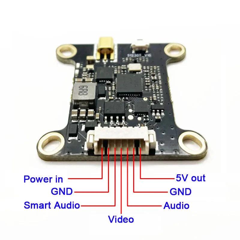 SmartAudio VTX analógico de 5,8 Ghz, 48 canales, 1,6 W con antena MMCX