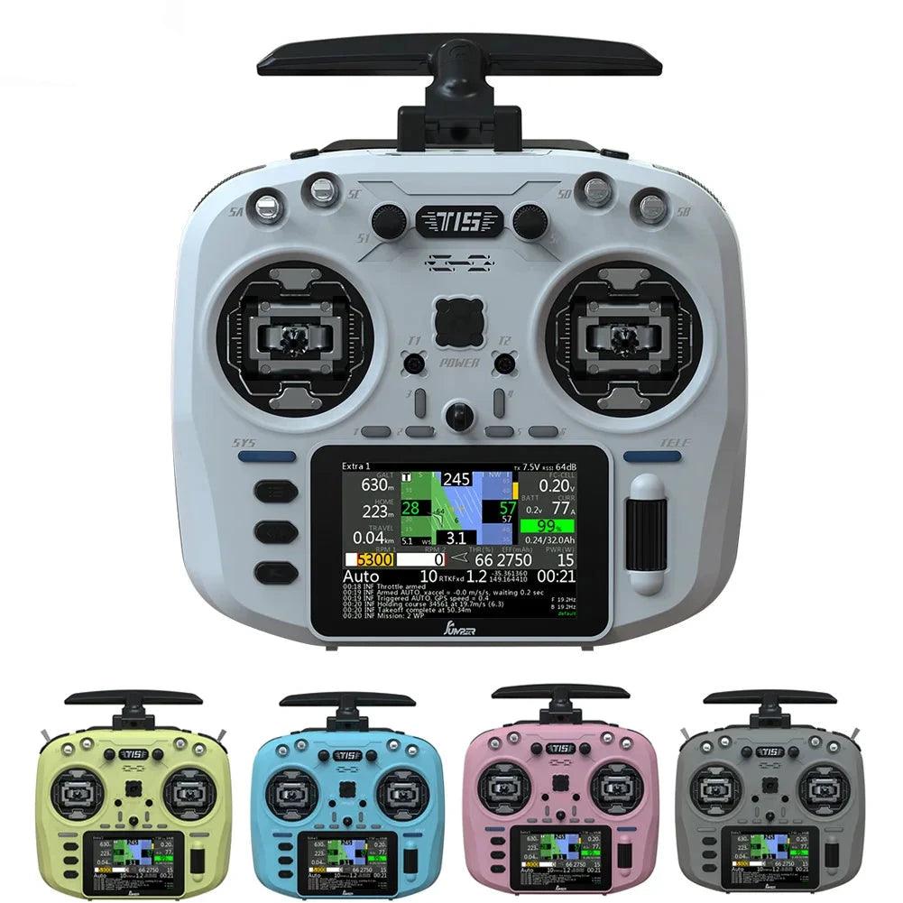 Transmisor de radio Jumper T15 ELRS de 2,4 GHz con pantalla táctil de 3,5" y estabilizadores Hall (elija el color) 