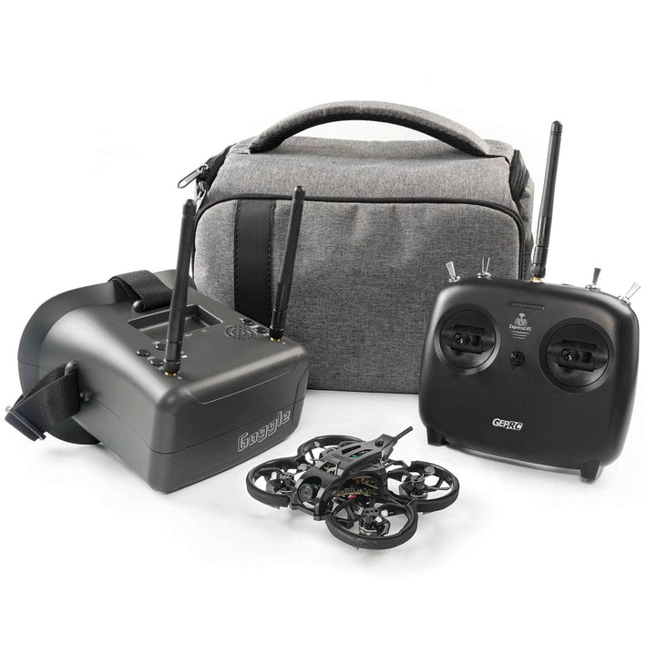 (PRE-ORDEN) Kit analógico GEPRC RTF TinyGO 4K FPV Whoop con gafas, transmisor de radio ELRS, estuche y dron