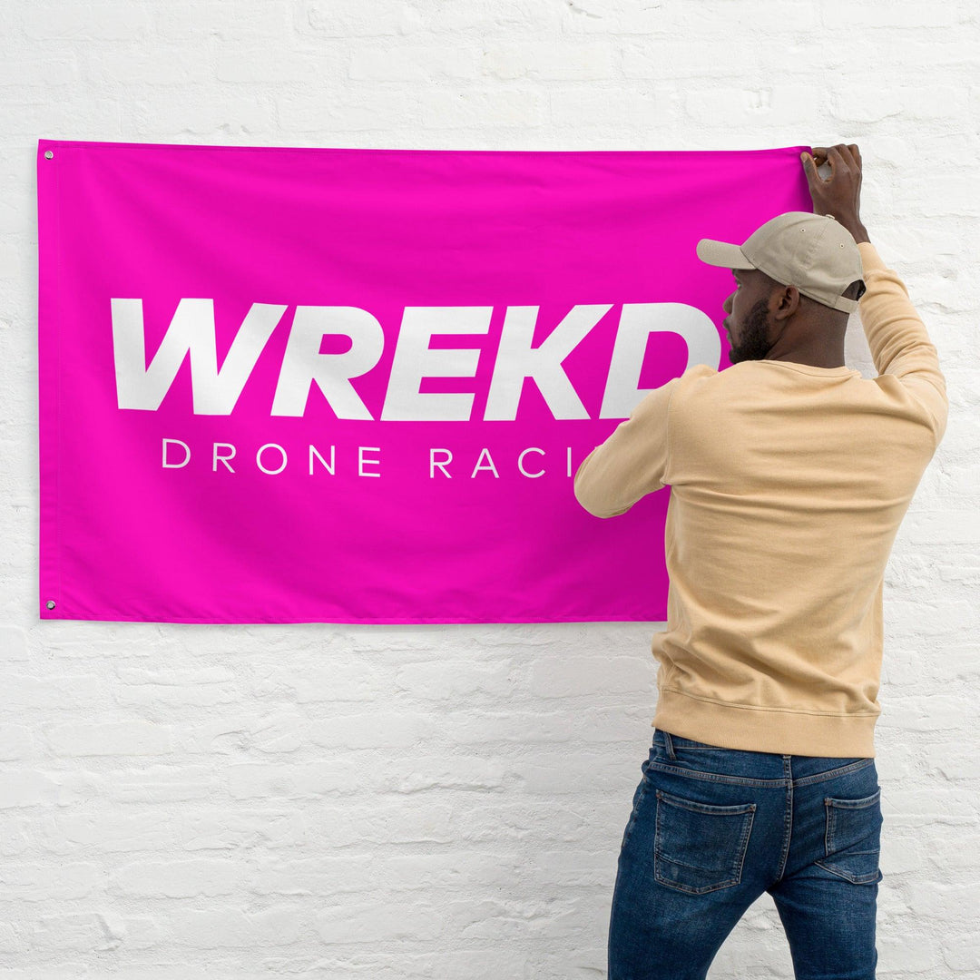 Bandera de carreras de drones WREKD® - Rosa