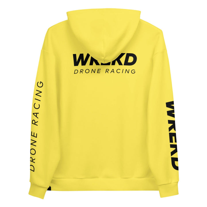 Sudadera unisex con capucha WREKD® Drone Racing - Amarilla