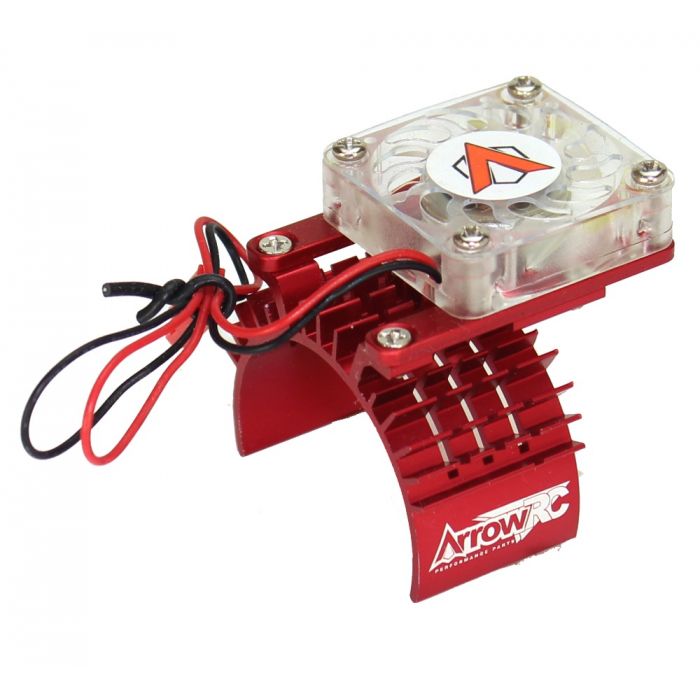 Powerhobby Aluminum Motor Cooling Fan FOR Traxxas Slash Stampede Rustler Red