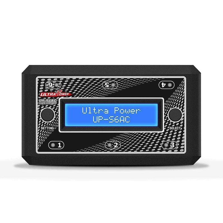 (AS-IS) UltraPower UP-S6AC 4.35W 1A 1S LiPo/LiHV 6 Channel AC/DC Whoop Charger (NO CABLES) at WREKD Co.