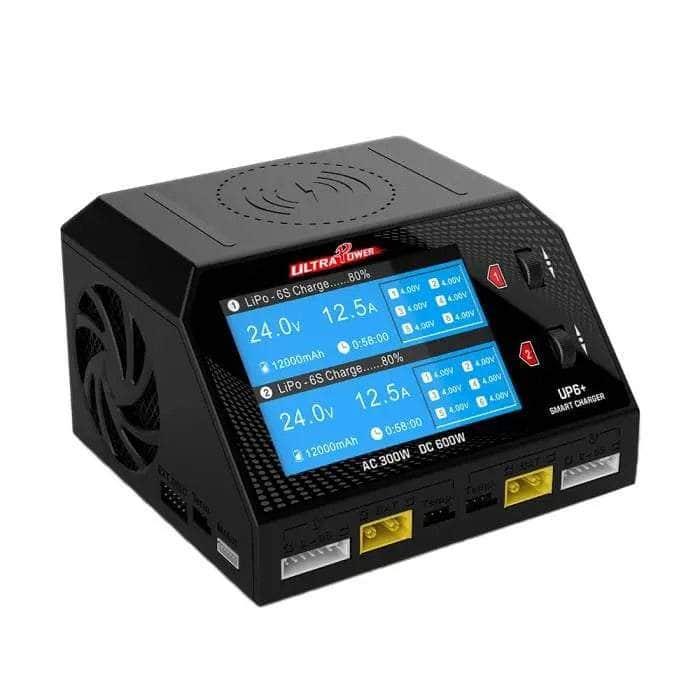 (AS-IS) UltraPower UP6+ 300W 16A 1-6S LiPo/LiHV Dual Channel AC/DC Smart Charger (NO CABLES) at WREKD Co.