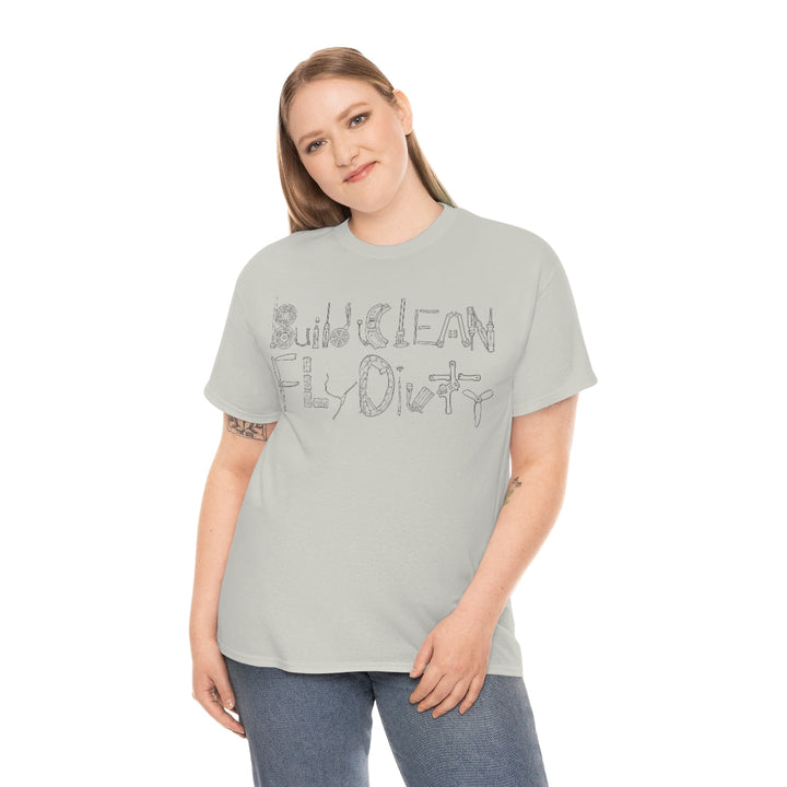 Camiseta Build Clean Fly Dirty - Logotipo negro