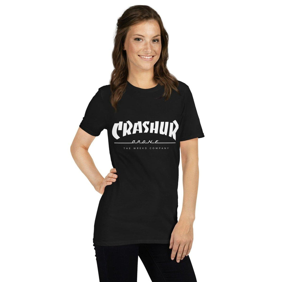 Crash Ur Drone Parody Logo Tee at WREKD Co.