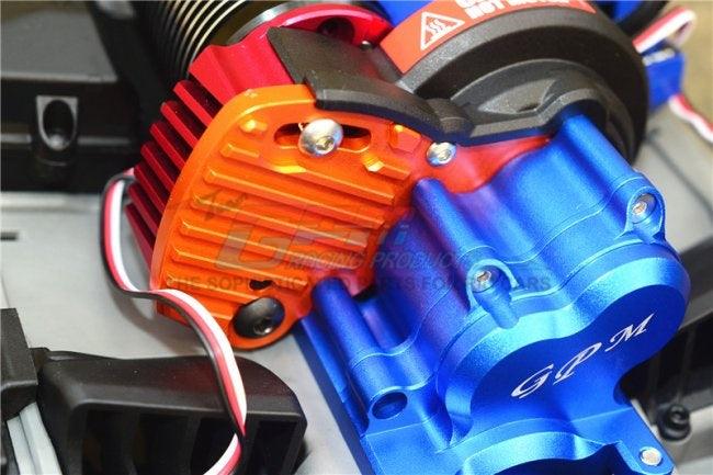 GPM ER2018A-BLUE MOTOR PLATE WITH HEAT SINK FINS TRAXXAS E-REVO
