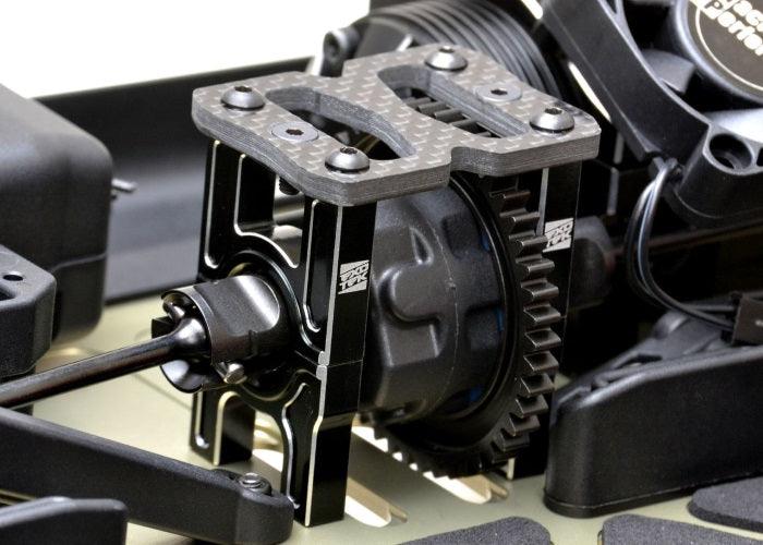 Exotek Racing 1924 HD Center Bulkhead Set W/Carbon Upper Plate Losi 8ight-XE