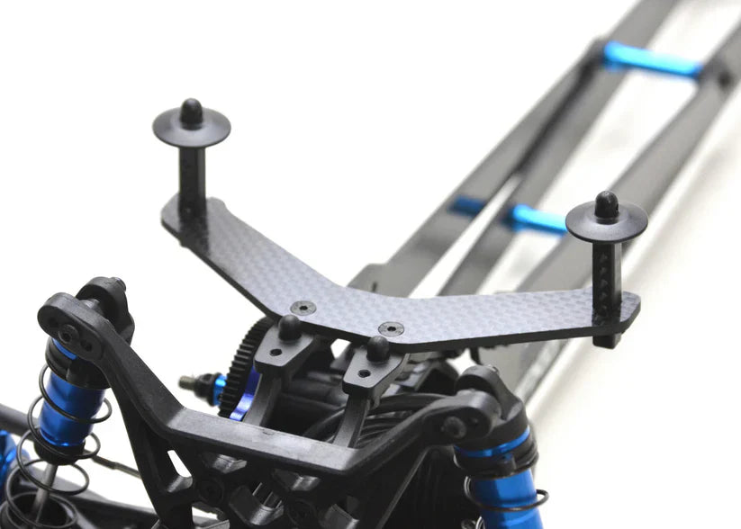 Exotek 1973 Assocaited DR10 HD CARBON REAR BODY MOUNT, +24MM BACK