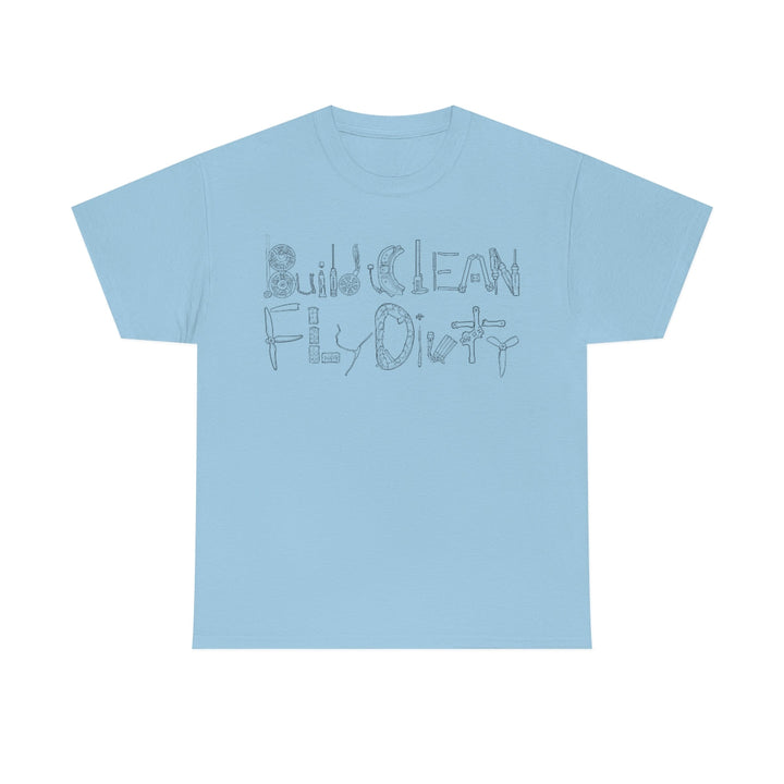 Camiseta Build Clean Fly Dirty - Logotipo negro