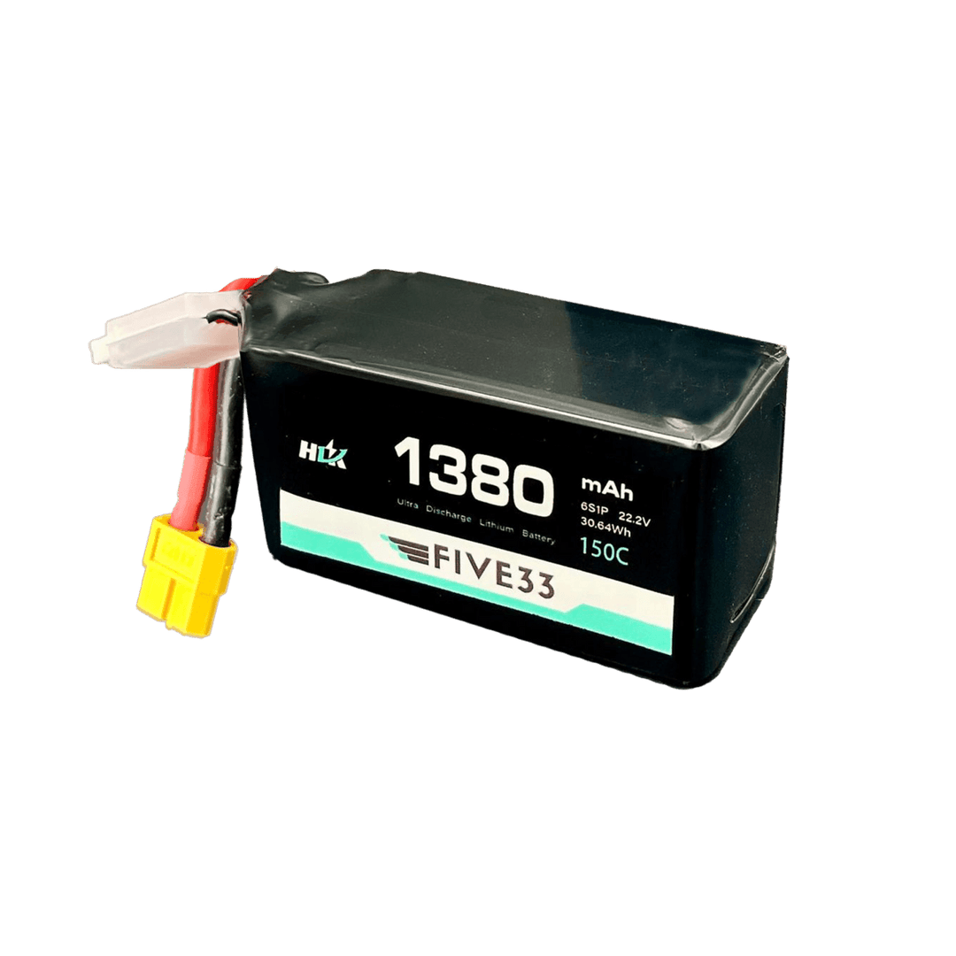 Five33 "Budget" 1380mah 6S 150C Lipo Battery at WREKD Co.