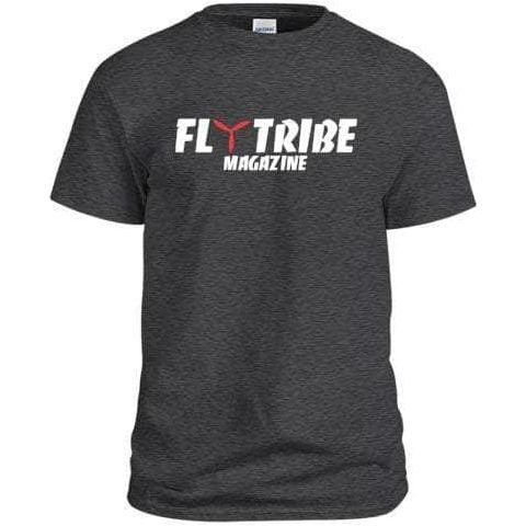 Fly Tribe Magazine FTM Logo T-Shirts - Dark Gray - Choose Your Size at WREKD Co.