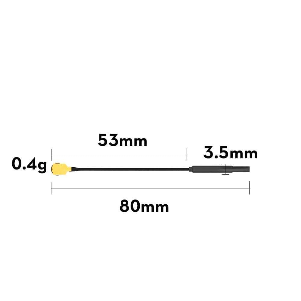 Flywoo Flywoo 5.8G 3dBi Light Brass Antenna U.FL Dipole FPV Antenna 5 Pack - Linear - Choose Length at WREKD Co.