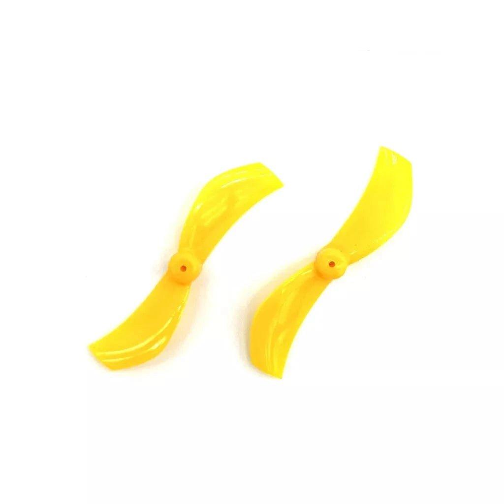 Gemfan 40mm 1610-2 / 1.6" Bi-Blade Micro/Whoop FPV Drone Props for 1mm Shaft (8 Pack) - WREKD Yellow at WREKD Co.