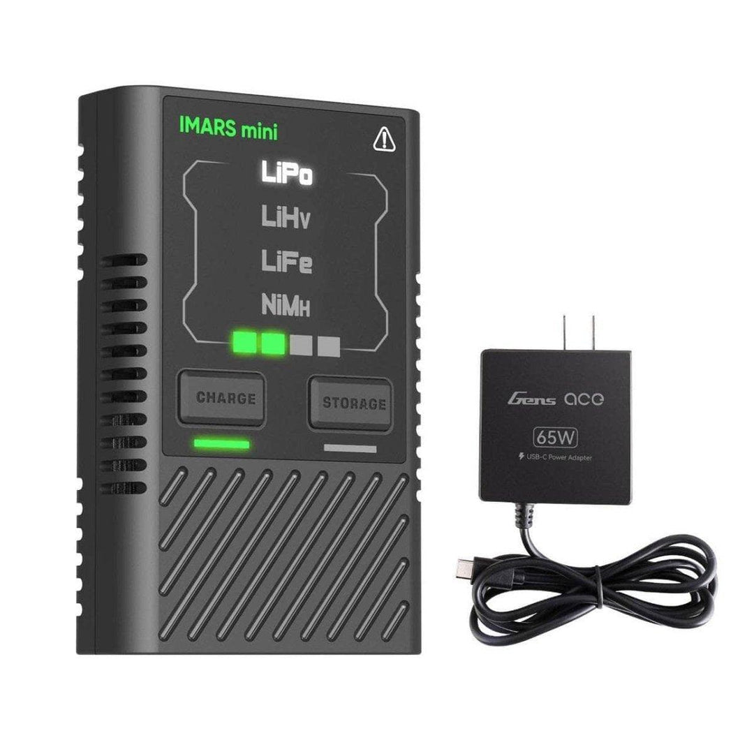 GensAce IMARS Mini G-Tech 60W 5A 2-4S DC Smart Charger w/USB-C Power Supply at WREKD Co.