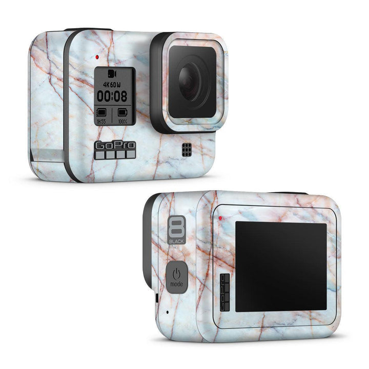 GoPro Hero 8 Black Marble Series Skins at WREKD Co.