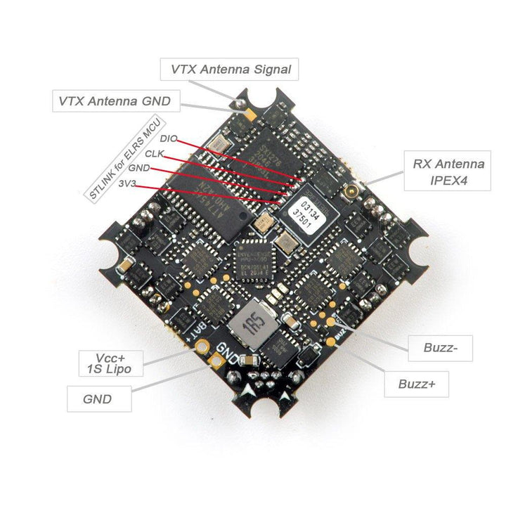 Happymodel ExpressLRS ELRS 900MHz F4 Whoop AIO Flight Controller at WREKD Co.