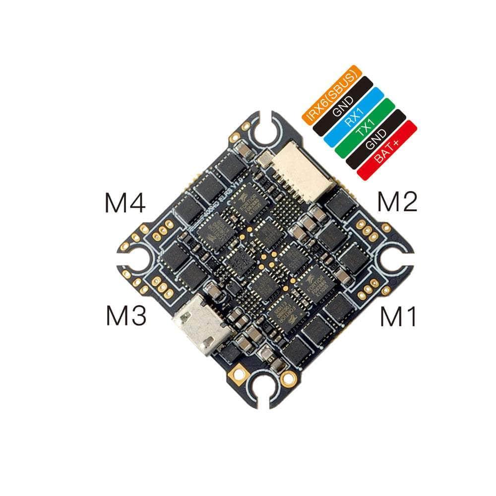 HappyModel SuperF405HD 2-4S F4 AIO Toothpick/Whoop Flight Controller (w/ 20A 8Bit 4in1 ESC & 2.4GHz ELRS RX) at WREKD Co.