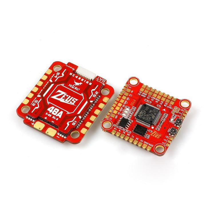 HGLRC Zeus F748 3-6S F722 Stack (Flight Controller + 48A BL_S 4in1 ESC) - 30x30mm at WREKD Co.