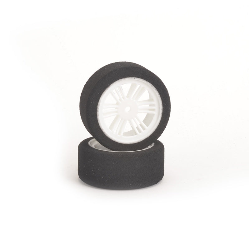 Contact RC J1404505 1:10 (2) Front Foam Tires Compound 40/45Shore w/White Wheels