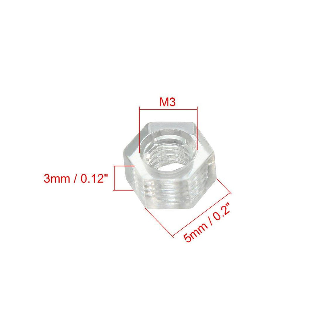 M3 Acrylic PC Nuts (5pcs) at WREKD Co.