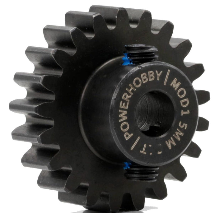 Powerhobby Hardened Steel 19T Mod1 5mm Pinion Gear Mod 1 Speed Run / Drag Racing