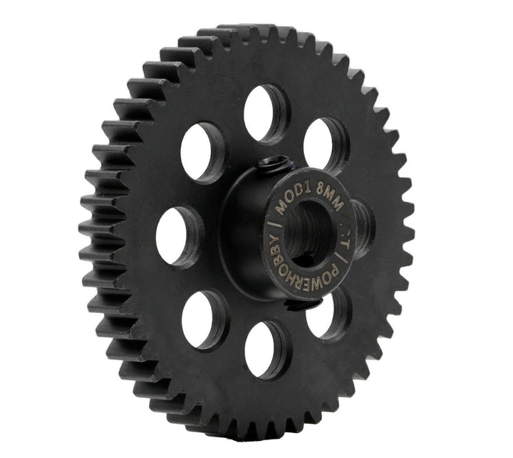 Powerhobby Hardened Steel 34T Mod1 8mm Pinion Gear 2 Grub Screws Mod 1