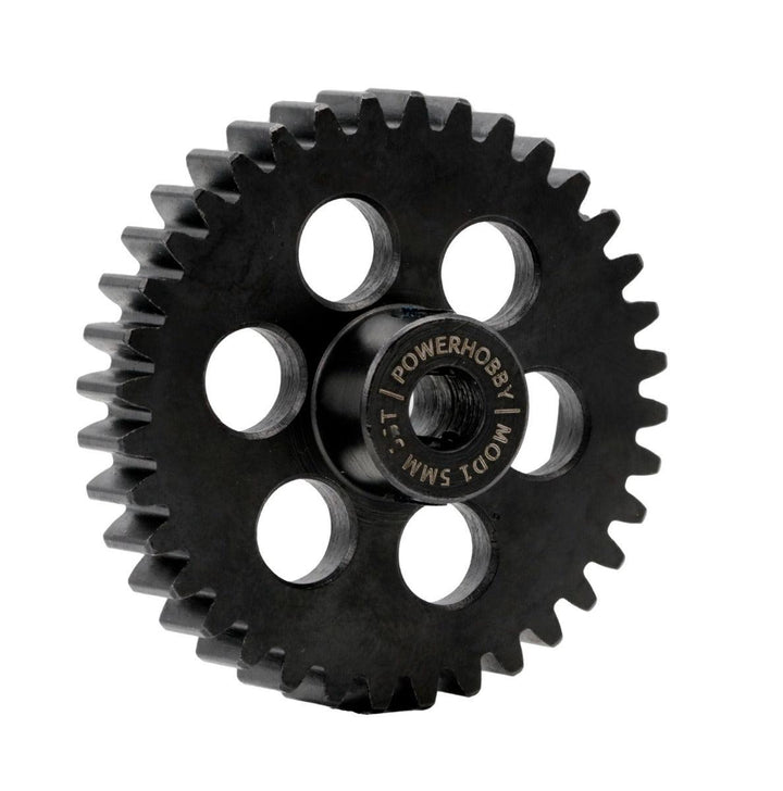 Powerhobby Hardened Steel 35T Mod1 5mm Pinion Gear Mod 1 Speed Run / Drag Racing