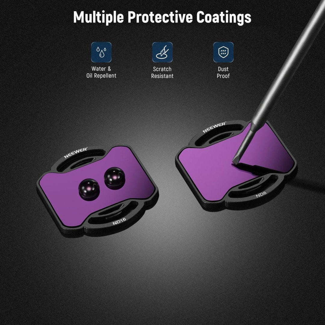 NEEWER 4 Pack ND Filter Kit for DJI Avata 2 ND8 ND16 ND32 ND64 at WREKD Co.