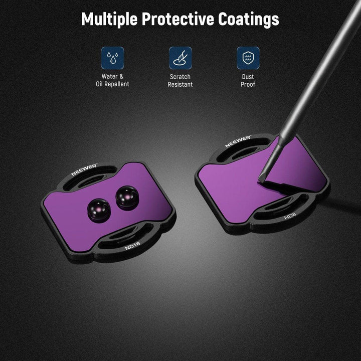 NEEWER 4 Pack ND Filter Kit for DJI Avata 2 ND8 ND16 ND32 ND64 at WREKD Co.