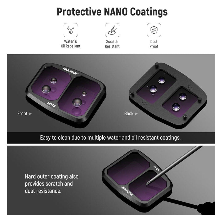 NEEWER 6 Pack ND CPL UV Filter Set for DJI Air 3 at WREKD Co.