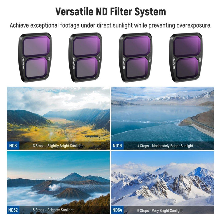 NEEWER 6 Pack ND CPL UV Filter Set for DJI Air 3 at WREKD Co.