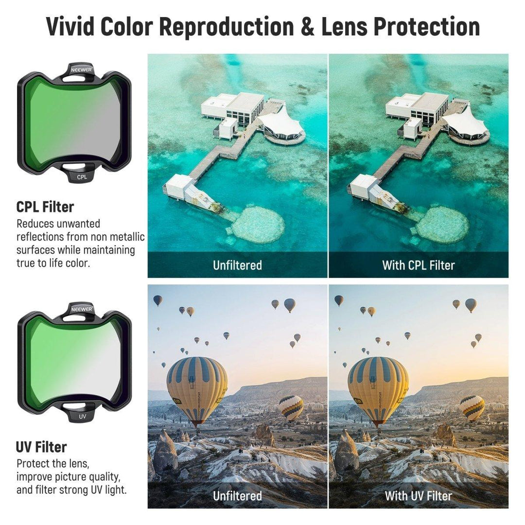 NEEWER FL - A29 6 Pack Snap On ND&UV&CPL Filter Set For DJI Avata 2 at WREKD Co.