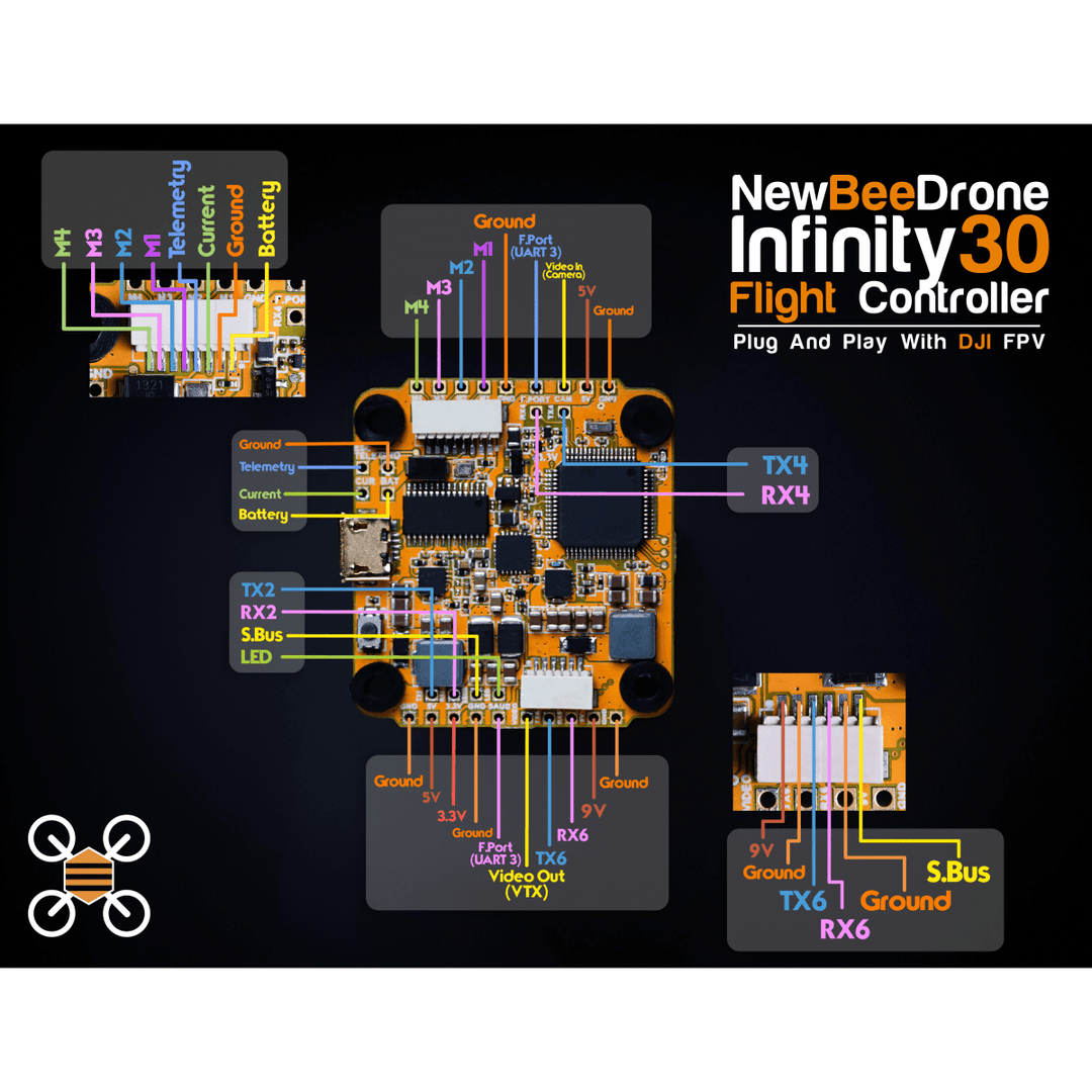 NewBeeDrone Infinity305 F4 Flight Controller at WREKD Co.