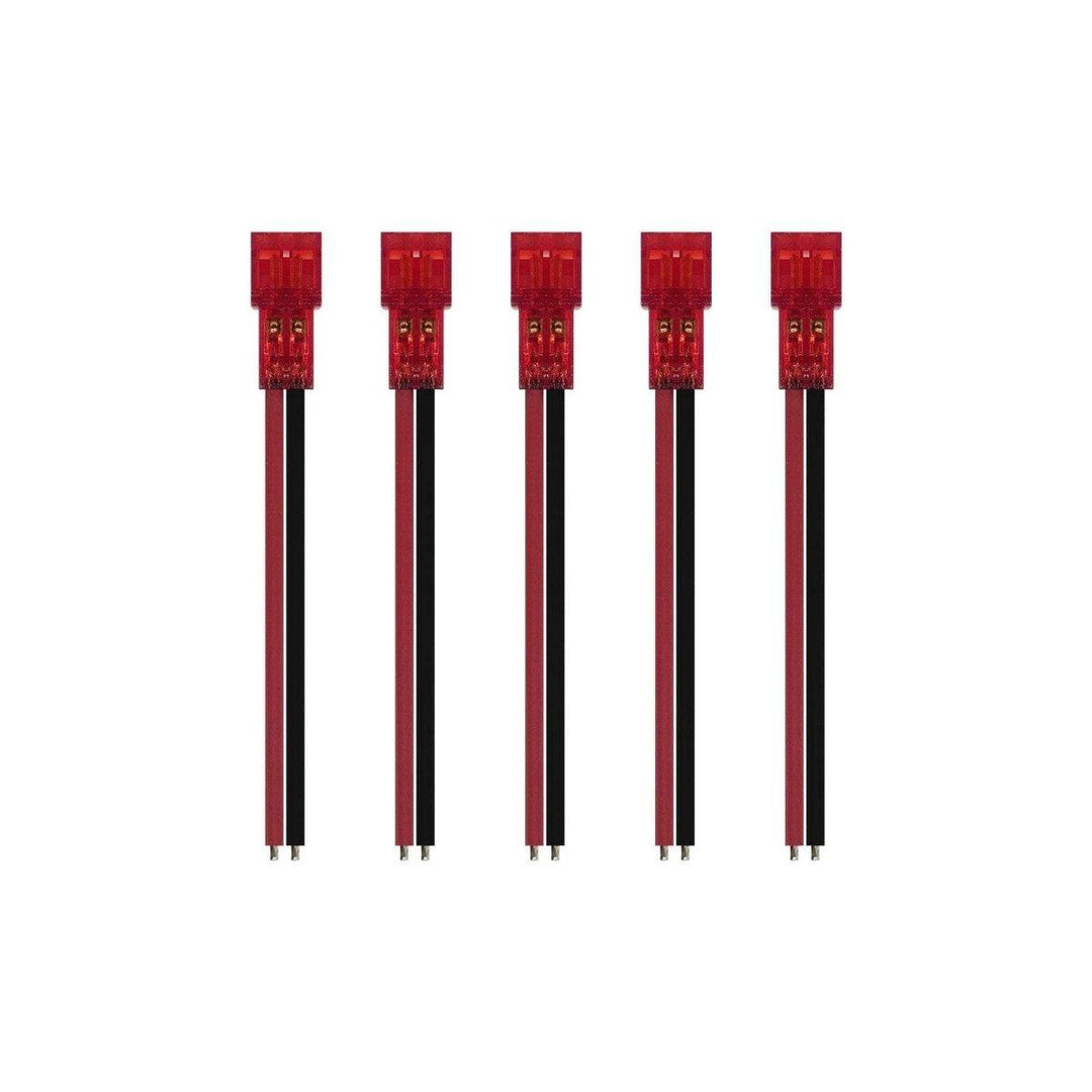 NewBeeDrone Nectar Pigtail Connector Gold Plated Solid Pin PH2.0 26AWG 45mm Red Battery Lead - 5 Pack at WREKD Co.