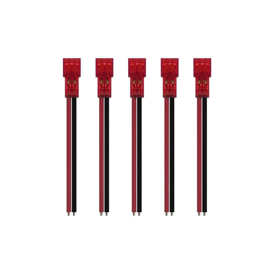 NewBeeDrone Nectar Pigtail Connector Gold Plated Solid Pin PH2.0 26AWG 45mm Red Battery Lead - 5 Pack at WREKD Co.