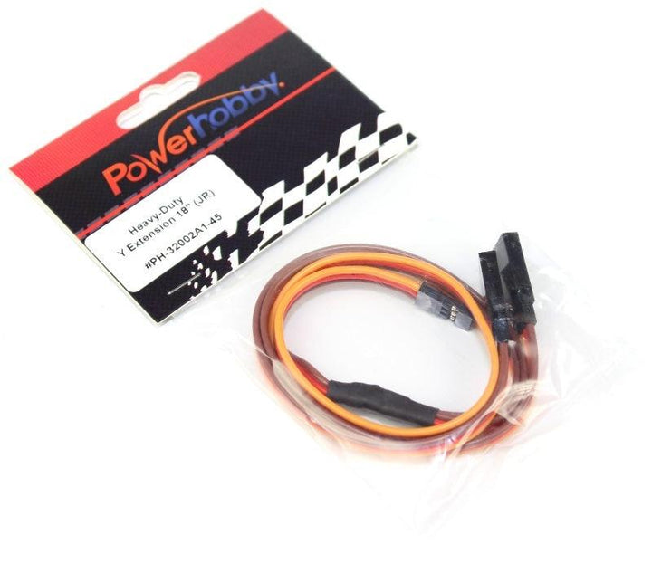 Powerhobby 18" Heavy Duty Y Servo Extension / Harness JR / Spektrum Connector