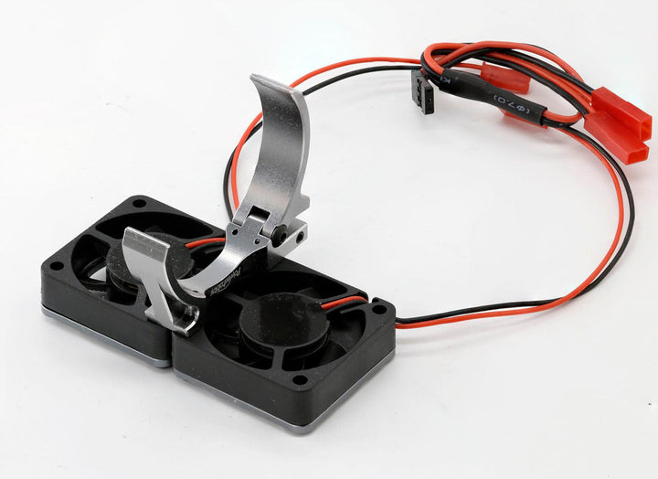 PowerHobby 1/5 Twin Turbo High Speed 40mm Aluminum Cooling Fans Motor Mount Gunmetal