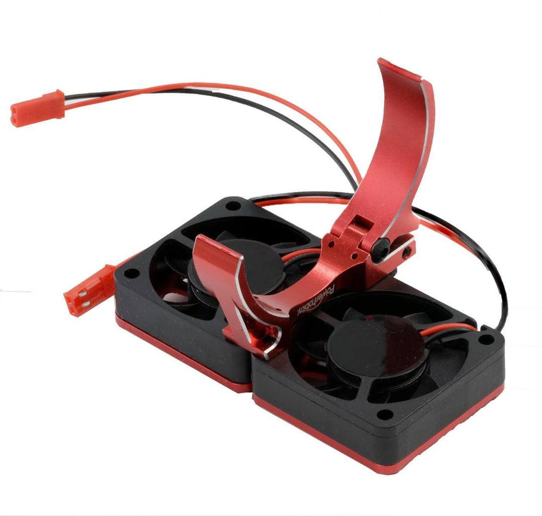 PowerHobby 1/5 Twin Turbo High Speed 40mm Aluminum Cooling Fans Motor Mount Red