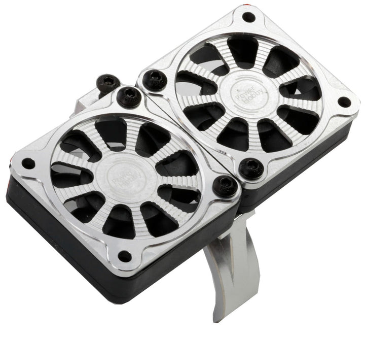 Powerhobby Aluminum Dual High Speed Cooling Fans Blue FOR 1/5 Motor