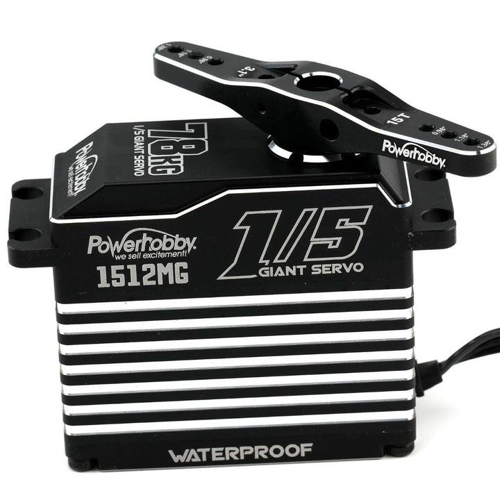 Powerhobby 1512MG 1/5 Aluminum Waterproof High Speed / Torque Brushless Servo
