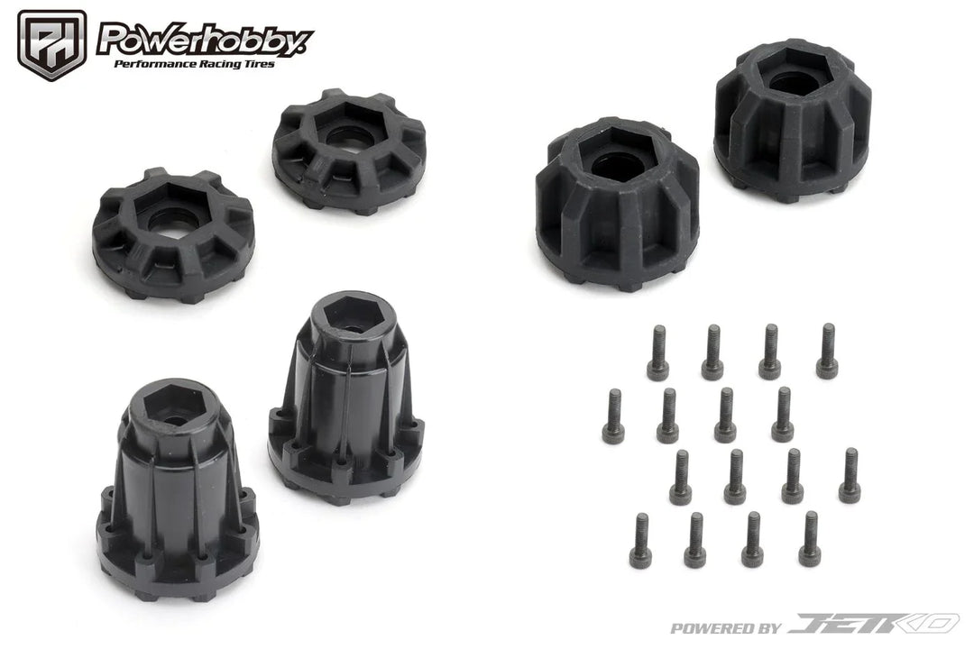 Powerhobby 1/8 MT 3.8 Tomahawk Belted Mounted Tires (2) 17MM