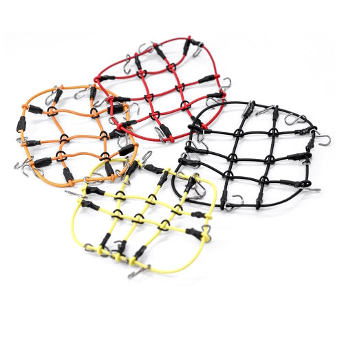 Powerhobby Elastic Roof Rack Luggage Net w Hooks 1/24 Crawler Axial SCX24 Orange