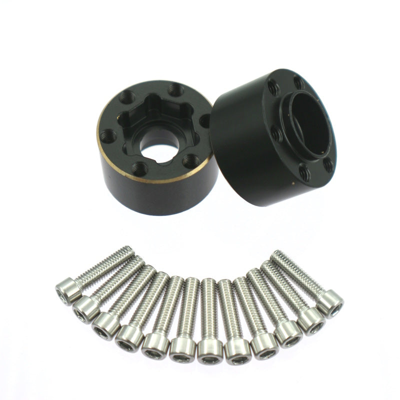 Powerhobby Brass Wheel Hub Hex Adapter Counterweight 18mm FOR SCX10 TRX-4 TRX-6