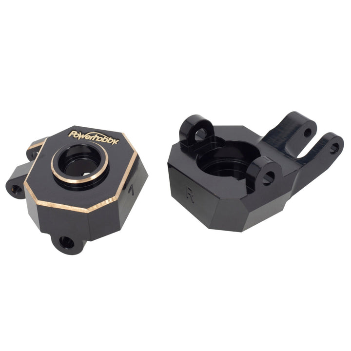 Powerhobby Brass Currie F9 Portal Steering Knuckle Caps Axial Capra 1.9 SCX10 Pro