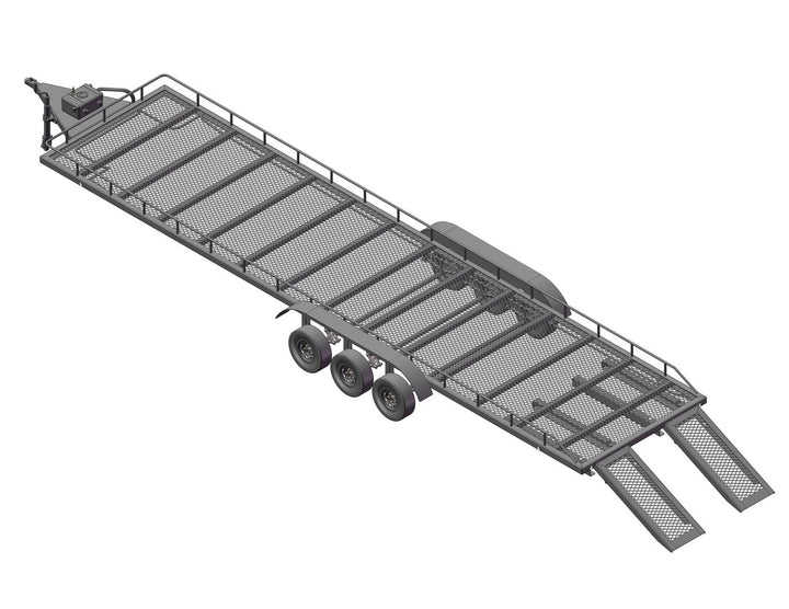 Powerhobby Tri Axle Full Metal Trailer with LED Lights