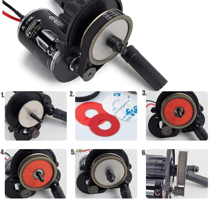 Powerhobby Belt Drive Transmission Gears System 5mm Axial SCX10 / II