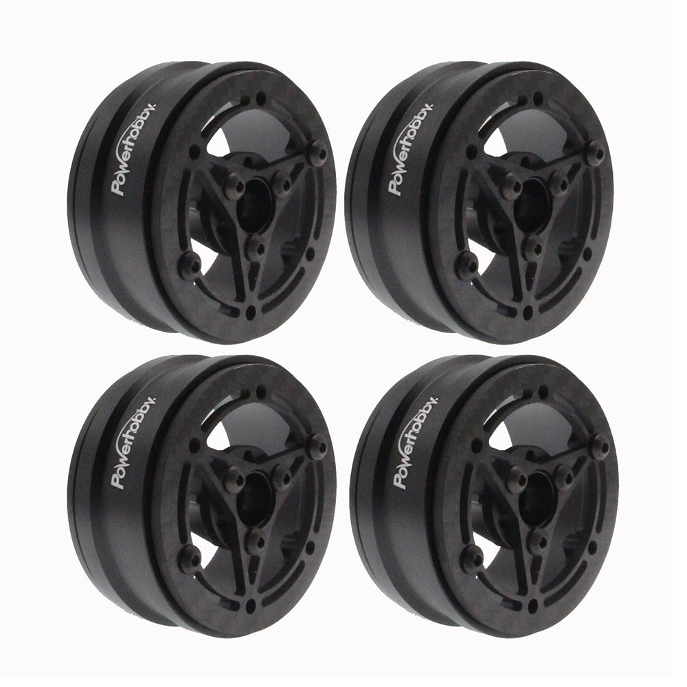 Powerhobby 1.9" Carbon Fiber Lightweight Beadlock Wheels H 1/10 Rock Crawler