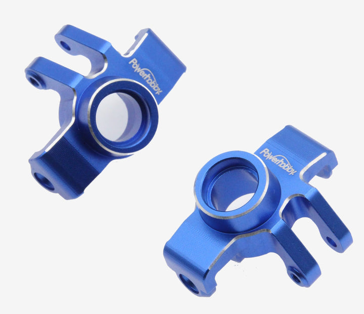 Powerhobby Aluminum Front Steering Knuckles Blue Arrma Granite / Typhon GROM